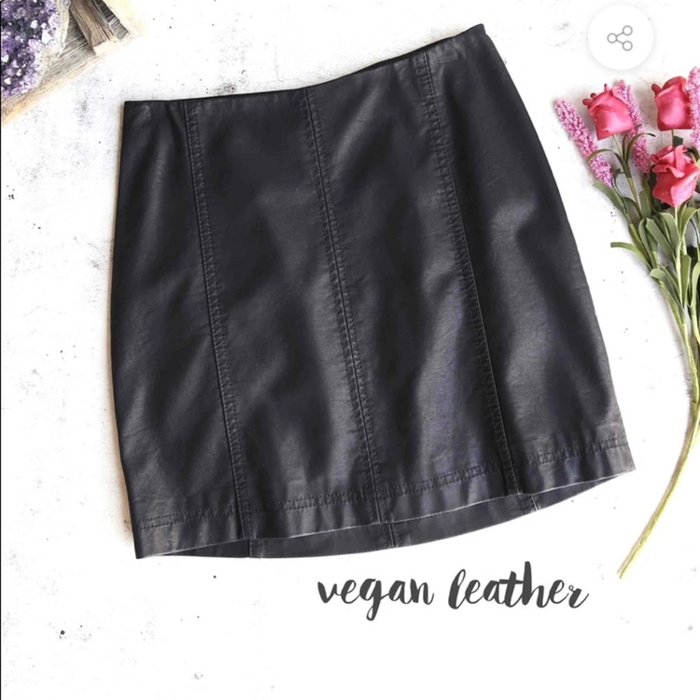 Free People vegan leather mini size 6